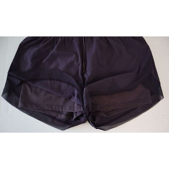 Halara Women's Sz L Purple Play It My Way Drawstring Contrast Mesh 2-in-1 Shorts - Picture 6 of 10